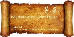 Hajdukovics Gabriella névjegykártya